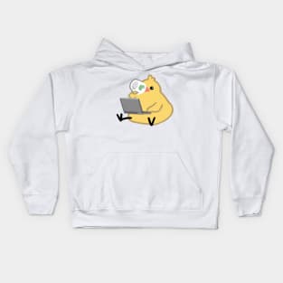 Laptop Coffee Birdblob Kids Hoodie